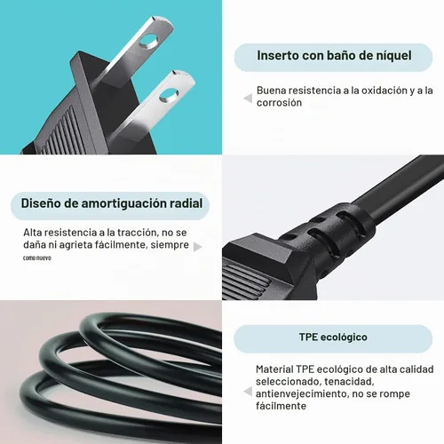 Vista 3 de Cable de alimentación de CA compatible con ION Tailgater Plus Express, Sport XL Boombox Deluxe, impresoras Canon LC-E8E CB-5L LP-E8, Philips