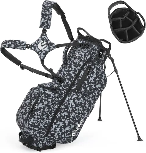 Vista 24 de Lightweight 7 Way Golf Stand Bag for Men Women, Upgrade Base Negro 7