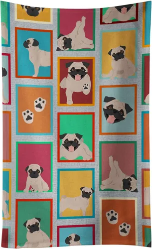 Vista 92 de Caroline's Treasures MLM1160KTWL - Lots of Red Siberian Husky - Toalla de cocina para invitados, toalla de baño decorativa para cara, té, paño