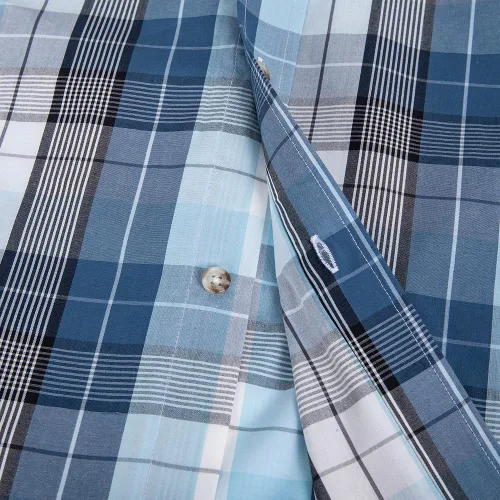 Vista 7 de JIAER Camisa de algodón con botones y manga corta para hombre