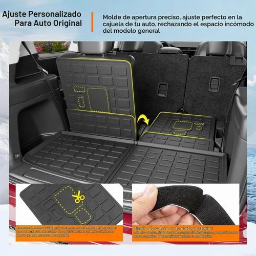 Vista 2 de powoq - Alfombrilla de suelo de 6 asientos compatible con Jeep Grand