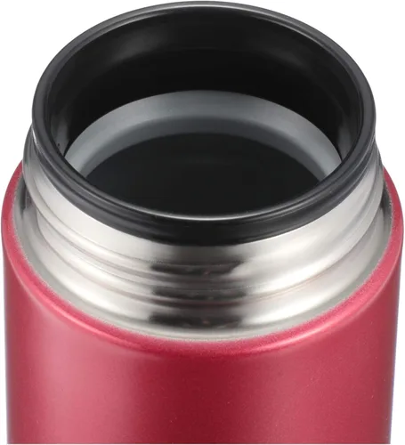 Vista 5 de Zojirushi SM-JE36-RC - Botella de agua con tornillo, taza de acero inoxidable, 12.2 onzas líquidas (0.36 L), color rojo transparente