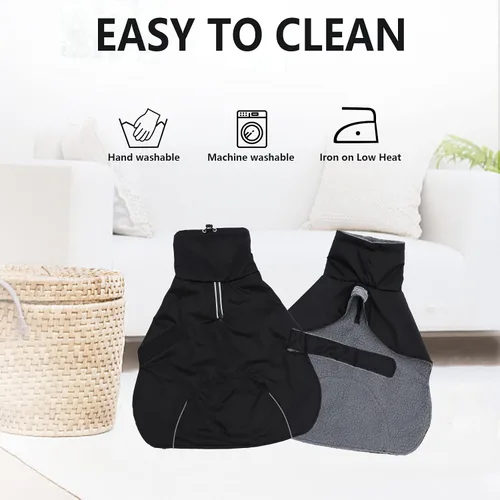 Vista 7 de Abrigos de perro salchicha impermeables, perfectos para perros salchichas, salchichas, abrigo de invierno para perro Weiner con forro polar