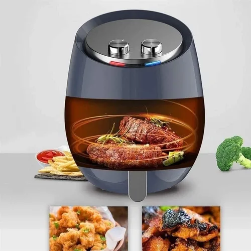 Vista 4 de Horno freidora de aire, freidora eléctrica de aire caliente, 1400 vatios, cocina con control de temperatura, apagado automático, sin BPA, cesta