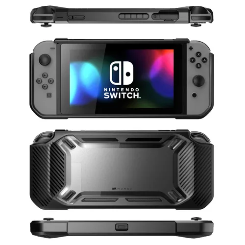 Vista 5 de Mumba estuche para Nintendo Switch, Resistente, Delgado, engomado, para Nintendo Switch 2017 Negro