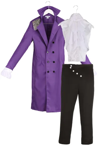 Vista 7 de Disfraz de Leyenda del Rock Morado para Hombre Multicolor