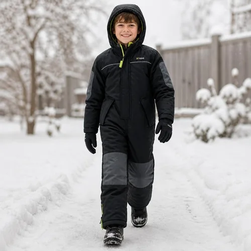 Vista 2 de Traje para nieve para niños Negro