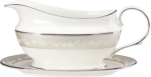 Vista 6 de Lenox Bellina Bone China Platinum Banded - Juego de 5 piezas, servicio para 1