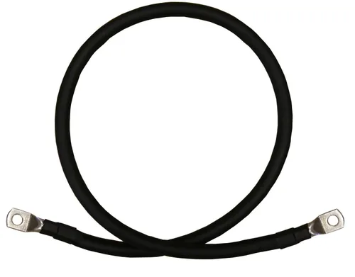 Vista 3 de Cables inversores de batería de cobre puro rojo + negro calibre 6 AWG, solares, RV, automóvil, barco de 12 pulgadas 3/8 + terminales de 5/16 pulgadas