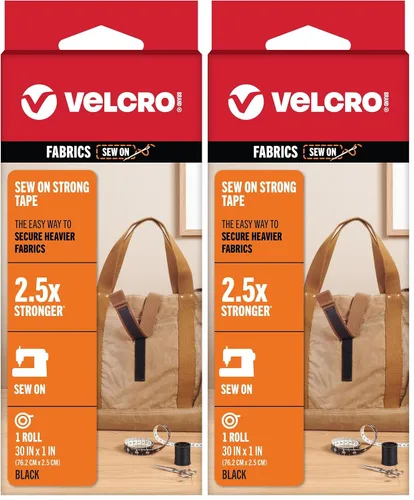 Vista 9 de VELCRO Brand Cinta de tela fuerte para coser Rollo de 30 pulgadas, negro