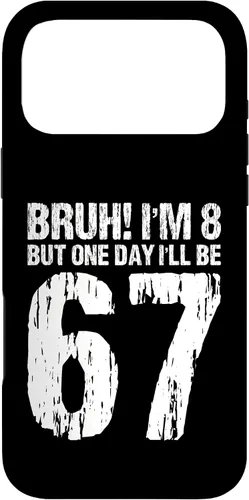 Vista 22 de Bruh I'm 8 But One-Day I'll Be 67 Retro 8th Birthday Kids Case for iPhone 17