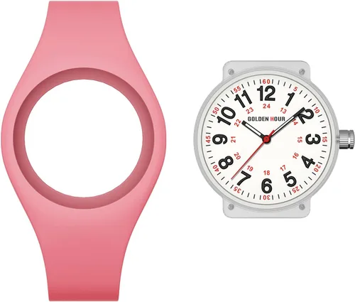 Vista 5 de GOLDEN HOUR Relojes deportivos impermeables analógicos unisex para enfermeras, profesionales médicos, estudiantes, esfera militar brillante y fácil