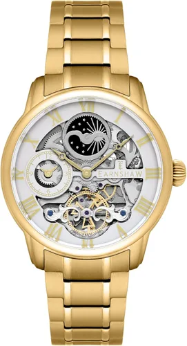 Vista 9 de Thomas Earnshaw Reloj automático de esqueleto de doble tiempo para hombre de 1.732 in con pulsera de acero inoxidable sólido ES-8006