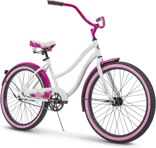 Vista 10 de Huffy Cruiser Bike, Fairmont or Woodhaven Model, 20/24/26 Inch Sizes, Perfect for Casual Rides, Ergonomic Design, Rear Rack and Basket on Woodhaven
