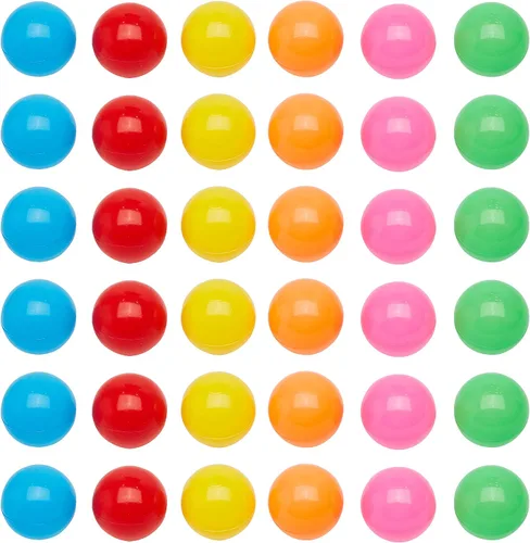 Vista 4 de Amazon Basics - Bolas de plástico para piscinas sin BPA con bolsa de almacenamiento, 1000 bolas (2.3 pulgadas de diámetro), colores brillantes