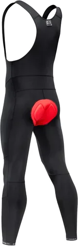 Vista 3 de Przewalski Pantalones de ciclismo con peto para hombre, acolchados 4D, mallas térmicas con peto para bicicleta, leggings para equitación, mallas