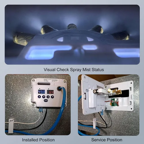 Vista 5 de Humidificador Evaporativo para Toda la Casa Montado en Conducto de Horno con 8 LEDs UV-C, Niebla Fría Atomizante de Capacidades Variables