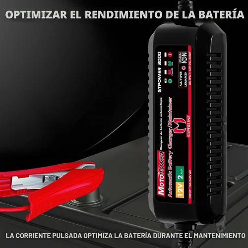 Vista 3 de MOTOPOWER Cargador de batería automático MP00207A 12V 2Amp para baterías de iones de litio