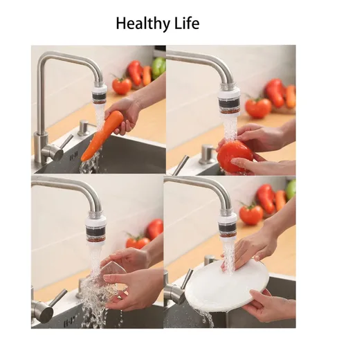 Vista 2 de Paquete de 3 filtros de agua para fregadero, filtro de grifo magnético, filtro de agua de grifo de cocina, filtro de purificación de agua de carbón
