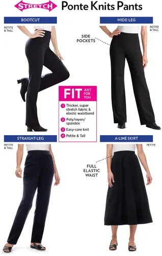 Vista 5 de Woman Within Pantalón de punto elástico Ponte de talla grande para mujer