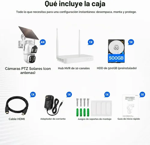 Vista 9 de Camcamp Cámaras de seguridad solares inalámbricas al aire libre