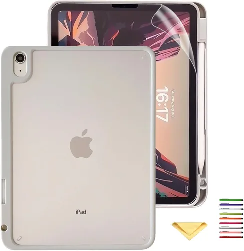 Vista 25 de Clear Stand Case for iPad Air 3 (Air 3rd Generation) 10.5 inch 2019 & iPad Pro 10.5 inch 2017 with Pencil Holder/Kickstand Soft TPU Back Silicone