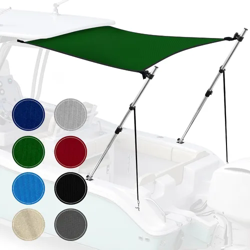 Vista 11 de Extensión universal de sombra en T para toldos Bimini para barcos, toldo de barco, postes telescópicos ajustables, acero inoxidable, cubierta