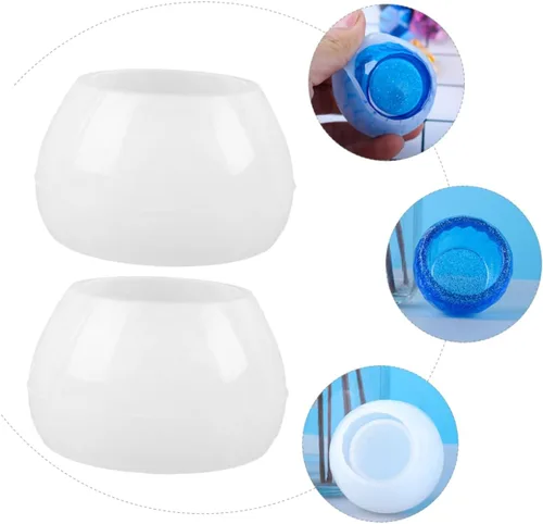 Vista 6 de Molde de cuenco en forma de diamante único, 2 piezas, material antiadherente para amantes de las manualidades