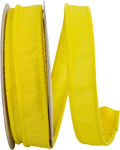 Vista 70 de Cinta - Dupioni Supreme con Borde Alambrado, Amarillo, 2-1/2 Pulgadas, 50 Yardas