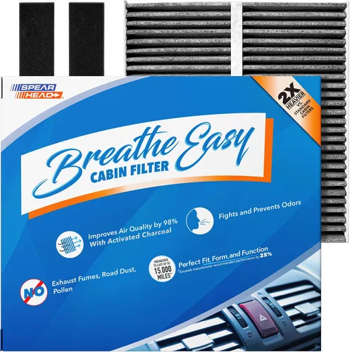 Vista 42 de Spearhead Odor Defense Breathe Easy - Filtro de cabina para AC y calentador Compatible con Chrysler 200 2015-17, Cherokee 2014-18 como OEM Hasta