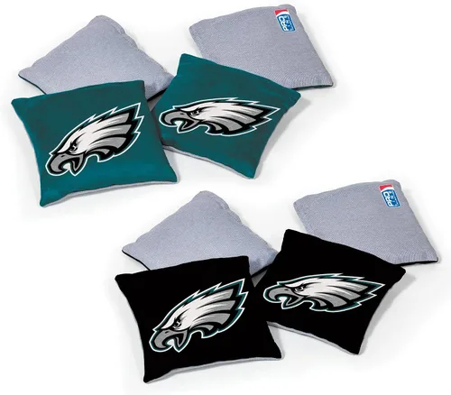 Vista 11 de Wild Sports - Bolsas de frijoles de doble cara de fútbol americano profesional de la NFL, 8 unidades, bolsas de lanzamiento de primera calidad