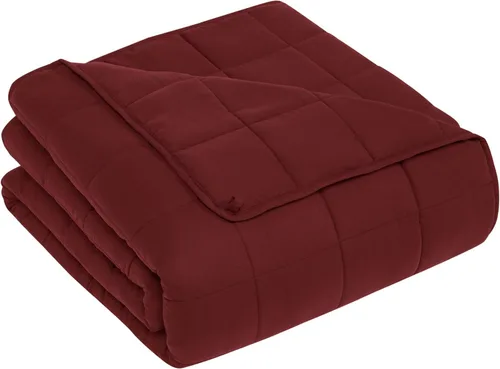 Vista 14 de CuteKing Manta pesada (2 libras, 36 x 48 pulgadas, gris) manta pesada para 40-60 libras, manta pesada para refrigeración y calefacción con cuentas