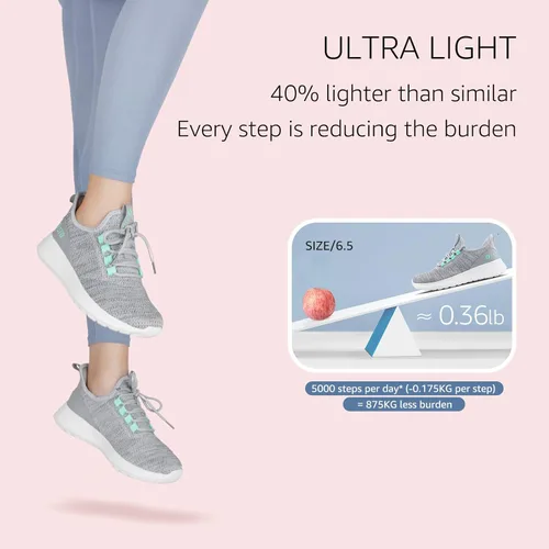 Vista 3 de STQ Tennis Shoes Womens Breathable Walking Running Slip On Sneakers
