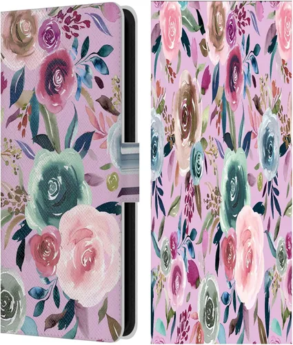 Vista 197 de Head Case Designs Officially Licensed Ninola Abstract Poppies Lilac Floral Leather Wallet Case Compatible with Samsung Galaxy A07 4G