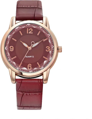 Vista 7 de Reloj de pulsera para mujer, estilo de moda, analógico, de cuarzo, con correa de cuero