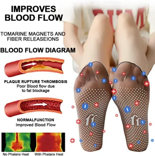 Vista 2 de Calcetines elásticos para moldear el cuerpo iónico de turmalina