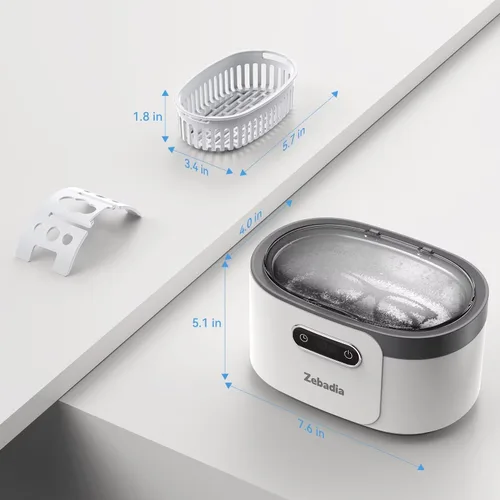 Vista 6 de Máquina Limpiadora de Joyería por Ultrasonidos: Limpiador Sónico de 600ml con Temporizador Digital para Lentes, Plata, Anillos, Monedas, Cepillos