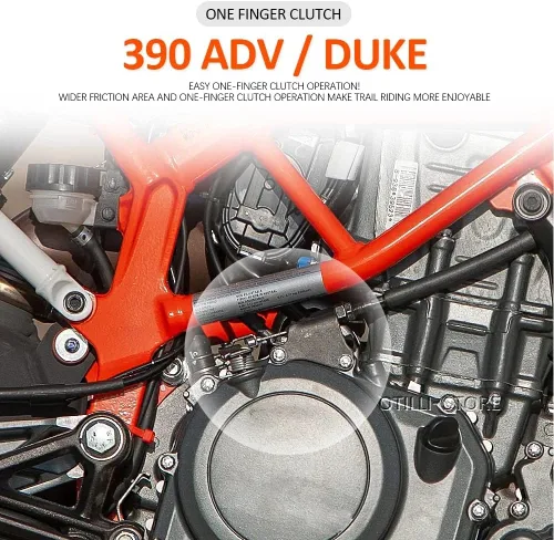 Vista 2 de para KTM 390 Adventure ADV/R y para KTM 390 Duke 1 Finger Clutch Nuevo accesorio de motocicleta Brazo de embrague de palanca sin esfuerzo (negro)