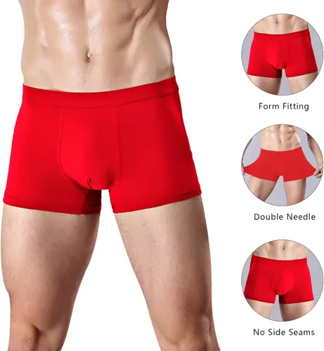 Vista 3 de AMZCHPC Calzoncillos tipo bóxer de algodón para hombre, paquete de 5