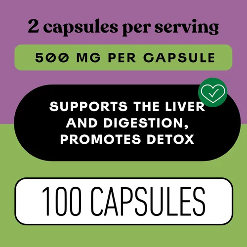 Vista 5 de Complete Natural Products Cápsulas puras de cardo mariano orgánico - 500 mg de polvo de silimarina 100 píldoras