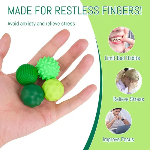 Vista 4 de Bolas magnéticas de silicona para ansiedad, juguetes para personas con autismo y TDAH, juguetes sensoriales para adultos y adolescentes, artículos