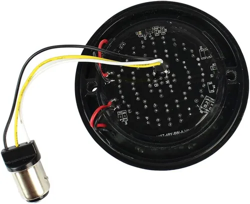 Vista 9 de ZYTC 3 1/4 "LED intermitentes con luz corriente estilo bala frontal 1157 LED kit de señal de giro ámbar blanco para Harley Davidson caja negra