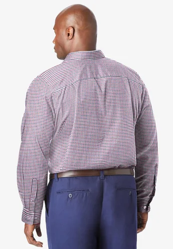 Vista 4 de KingSize Camisa de vestir de manga larga sin arrugas para hombre, talla grande y alta