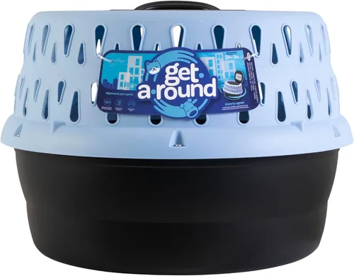 Vista 2 de Petmate Get-A-Round - Perrera para gatos, hasta 20 libras, azul, 19 pulgadas de ancho