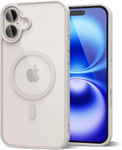 Vista 222 de oakxco Funda magnética transparente compatible con Magsafe, bonita funda delgada y transparente de poliuretano termoplástico no amarillenta, carcasa
