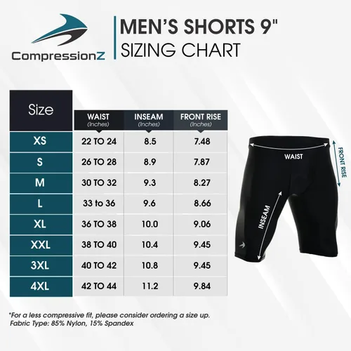 Vista 5 de CompressionZ Pantalones cortos de compresión para hombre, ropa interior deportiva de compresión de elastano