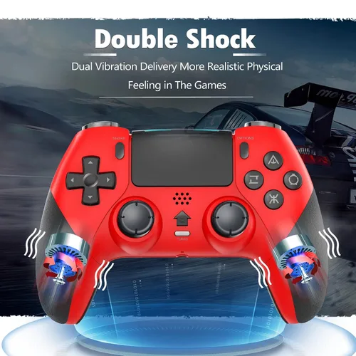 Vista 3 de TECHPEIN Wireless Controller Compatible with PS4ProSlimPC, Game Remote for Playstation 4 Controller with Enhanced Precision JoystickTurboDouble