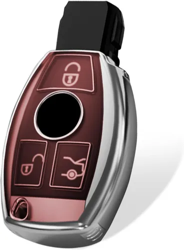 Vista 10 de Funda para llavero de automóvil de Mercedes Benz, con protección de TPU suave, compatible con Mercedes Benz C E S M CLS CLK G Class Keyless Smart