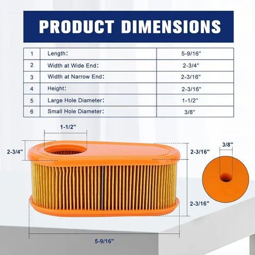 Vista 8 de 795066 Filtro de aire Toro Timemaster Tune Up Kit para Brigg & Stratton 775 775EX 800 800E 825E 850 850E 875EX 950E Husqvana HU775H HD775HW HU775AWD
