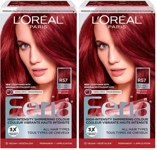 Vista 59 de L'Oreal Paris Feria - Tinte permanente brillante multifacético para el cabello, tinte de alta intensidad para reflejos 3X, 10 negro azabache